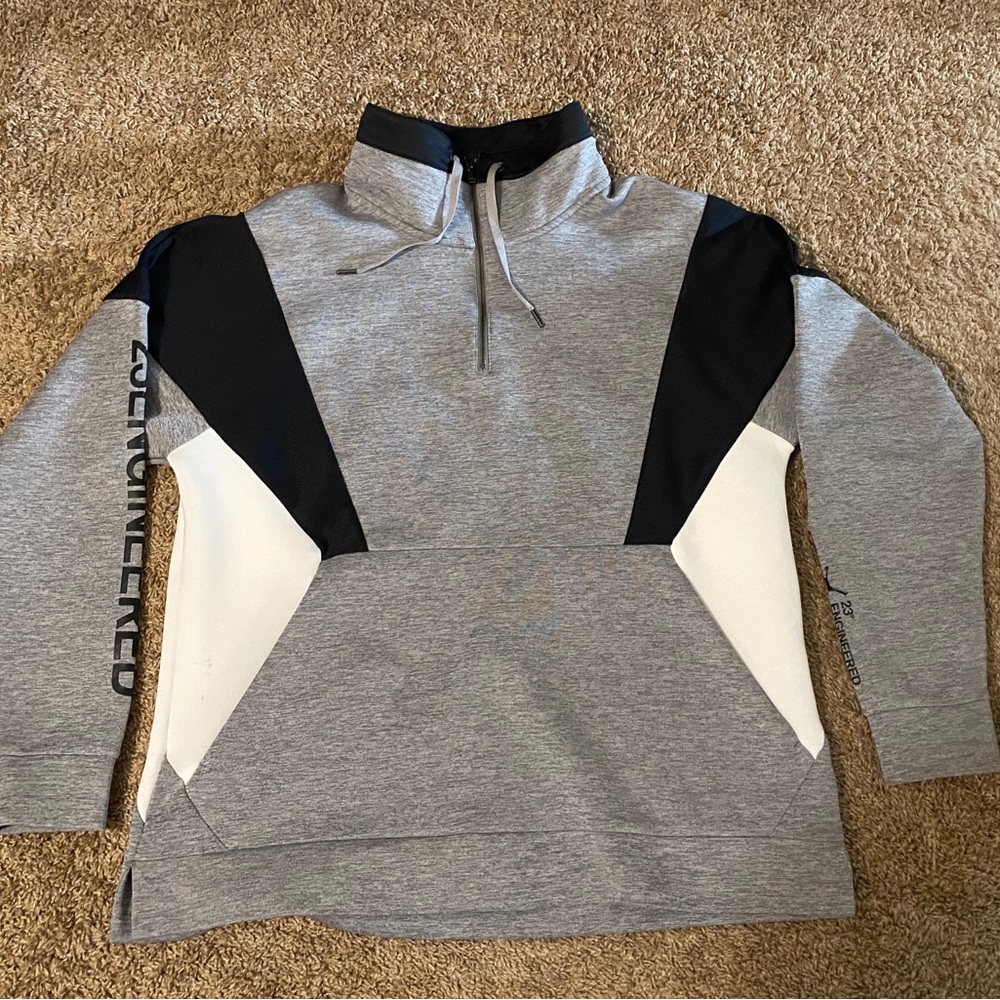 Jordan 23 engineered Gray and Black 1/4 Zip Sweatshirt.